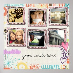 Póster colagem de fotos instagram