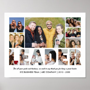 Poster Colagem de Fotos Líder Fora do Chefe Farewell