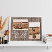 Colagem de Fotos Madeira Personalizada para 5º Ani