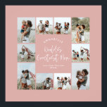 Poster Colagem de fotos mínima elegante e cor-de-rosa<br><div class="desc">O melhor roteiro da mãe,  elegante e moderno,  minúsculo cor-de-rosa personalizado colagem de fotos simples linhas limpas impressão de presente da família.</div>