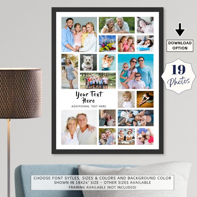 Poster Colagem de Fotos Moderna 19 Personalizada (Criador carregado)