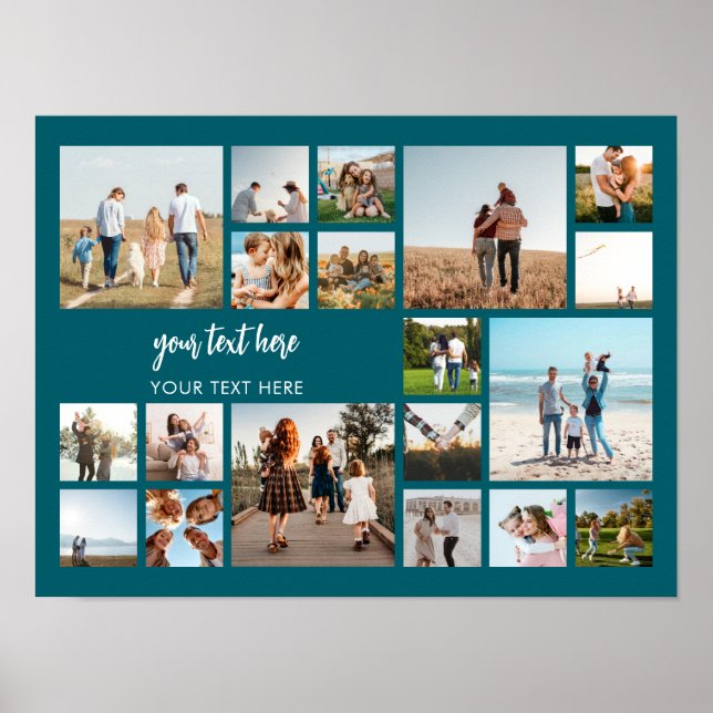Poster Colagem de Fotos Moderna Personalizada 19 (Frente)