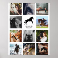 Colagem de Fotos Moderna Personalizada do Cavalo d