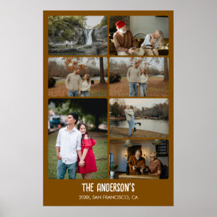Poster Colagem de Fotos Modernas Memórias da Família