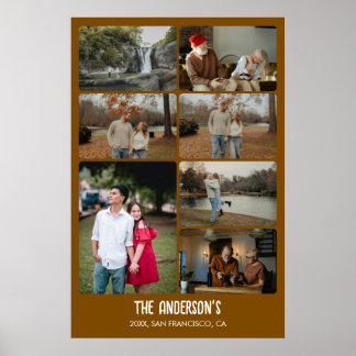 Poster Colagem de Fotos Modernas Memórias da Família