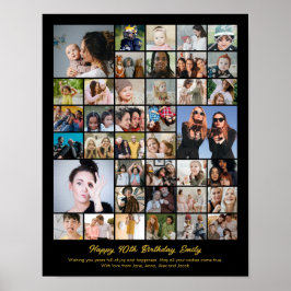 Poster Colagem de Fotos Mosaico de Imagem Personalizado P