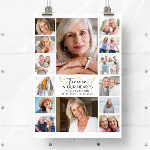 Poster Colagem de Fotos Multi Memória para Sempre em Noss