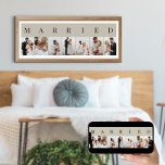 Poster Colagem de Fotos Negra e Natural de 7 Imagens<br><div class="desc">Elegante poster impressão, personalizado com suas fotos de casamento. Um na moda de design em paleta de cores neutras de natural e preto - perfeito para recém-casados e presentes de aniversário. O modelo de foto é configurado para que você adicione 7 das suas fotos favoritas que são exibidas no formato...</div>