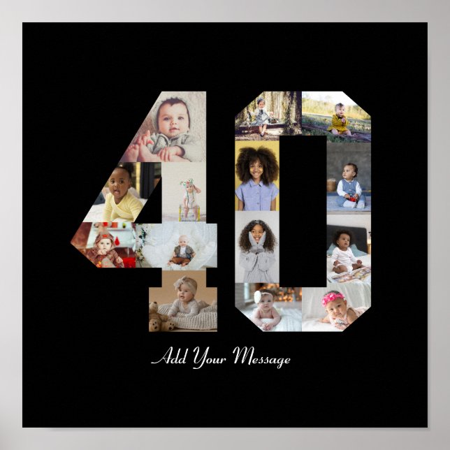 Poster Colagem de Fotos Número 40 (Frente)