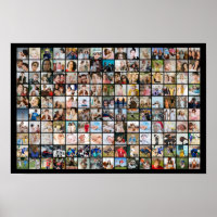 Colagem de Fotos Personalizada 150 Imagens em Grid