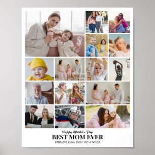 Poster Colagem de Fotos Personalizada 15 Fotos 8x10 16x20