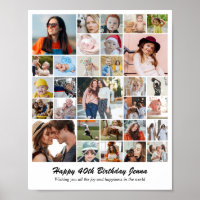 Colagem de Fotos Personalizada 30 Fotos 8x10 16x20