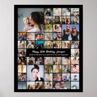 Colagem de Fotos Personalizada 50 Imagens Aniversá