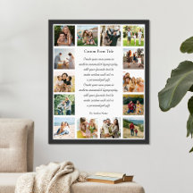 Colagem de Fotos Personalizada com 14 Fotos e Poem