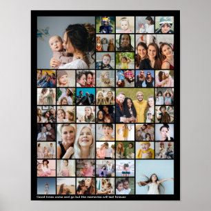 Poster Colagem de Fotos Personalizada de 50 Imagens Expos
