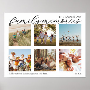 Poster Colagem de Fotos Personalizada de Memórias da Famí