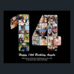 Poster Colagem de Fotos Personalizada do Número 14 de Ani<br><div class="desc">Marcar anos de maravilhosas memórias e aventuras com esta captivadora Colagem de Fotos do Número de Aniversário do 14. Esta modelo personalizável é a combinação perfeita de criatividade e sentimento, permitindo que você crie um presente realmente memorável e personalizado para o dia especial de seu ente querido. Capture a essência...</div>