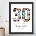 Poster Colagem de Fotos Personalizada do Número 30 do ani<br><div class="desc">Comemore o aniversário de 30 anos com este poster de colagem de fotos número 30 personalizado. Este presente personalizável também é perfeito para o aniversário de casamento. É uma maneira excelente de mostrar memórias preciosos do seu casamento e da sua vida casada. A poster apresenta uma coleção de fotos capturando...</div>
