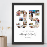 Poster Colagem de Fotos Personalizada do Número 35 de Ani<br><div class="desc">Comemore o 35º aniversário com este poster de colagem de fotos número 35 personalizado. Este presente personalizável também é perfeito para o aniversário de casamento. É uma maneira excelente de mostrar memórias preciosos do seu casamento e da sua vida casada. A poster apresenta uma coleção de fotos capturando aqueles momentos...</div>