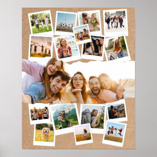 Poster Colagem de Fotos Personalizada do Scrapbook 17