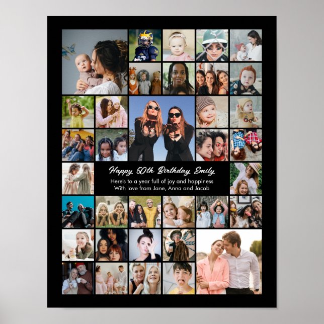 Poster Colagem de Fotos Personalizada Presente Personaliz (Frente)