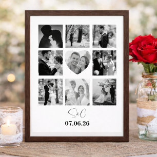 Poster Colagem de Fotos Personalizada Presente único para