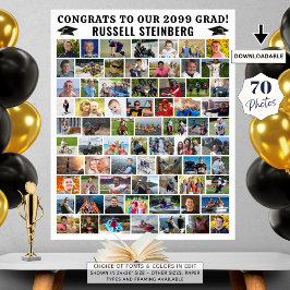 Poster Colagem de Fotos Personalizada Simples Formatura 7