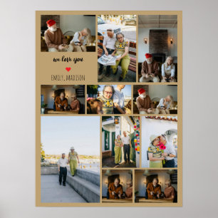 Poster Colagem de Fotos Personalizadas da Família Nós Ama