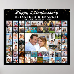 Poster Colagem de Fotos Personalizadas de Aniversário 59