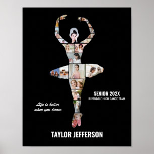 Poster Colagem de Fotos Personalizadas de Dança de Ballet