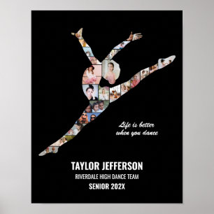 Poster Colagem de Fotos Personalizadas de Dança Moderna C