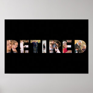 Poster Colagem de Fotos Personalizadas de Tipografia para