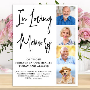 Poster Colagem de Fotos Personalizadas para Memorial de C