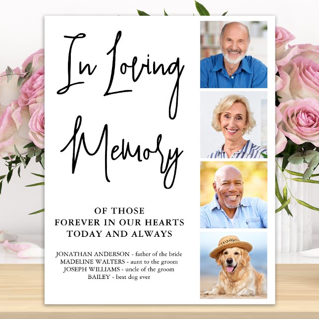 Poster Colagem de Fotos Personalizadas para Memorial de C (Criador carregado)