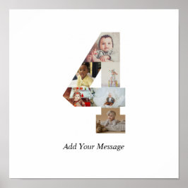 Poster Colagem de Fotos Preta e Branco Número 4