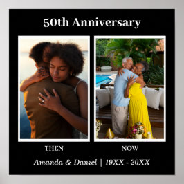 Poster Colagem de Fotos Preto e Branco 2 Aniversário