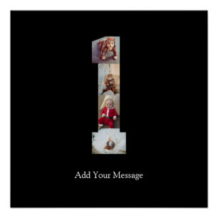 Póster Colagem de Fotos Preto e Branco Número 1