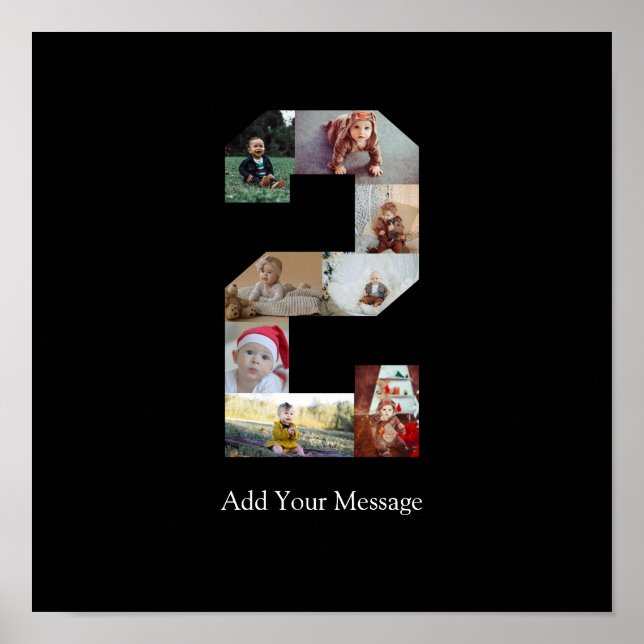 Poster Colagem de Fotos Preto e Branco Número 2 (Frente)