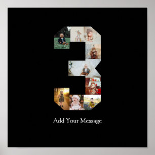 Poster Colagem de Fotos Preto e Branco Número 3