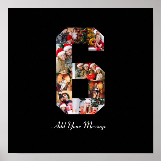 Poster Colagem de Fotos Preto e Branco Número 6 (Frente)