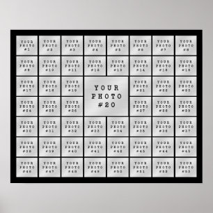 Poster Colagem de Fotos Simples 53 Cor Personalizada