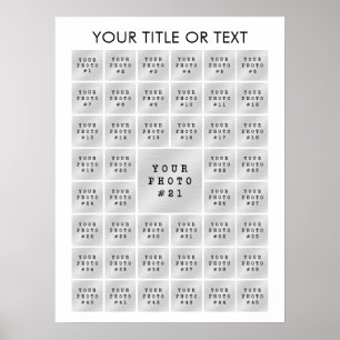 Poster Colagem de Fotos Simples Minimalista 45 Personaliz