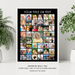Poster Colagem de Fotos Simples Minimalista 45 Personaliz
