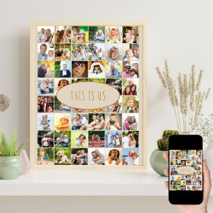 Poster Colagem de Fotos This Is Us 40 Fotos Quadradas Cre