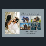 Poster Colagem de Fotos Tudo de Mim Ama Tudo de Você<br><div class="desc">Celebre seus momentos mais queridos com este belo pôster de colagem de fotos com a citação romântica “Tudo em Mim Ama Tudo em Você”. Este pôster personalizado permite que você exiba uma coleção de fotos favoritas - perfeito para aniversários, casamentos, Dia dos Namorados ou simplesmente para expressar seu amor. Personalize-o...</div>