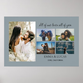 Poster Colagem de Fotos Tudo em Mim Ama Tudo em Você