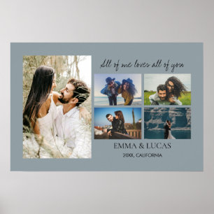 Poster Colagem de Fotos Tudo em Mim Ama Tudo em Você