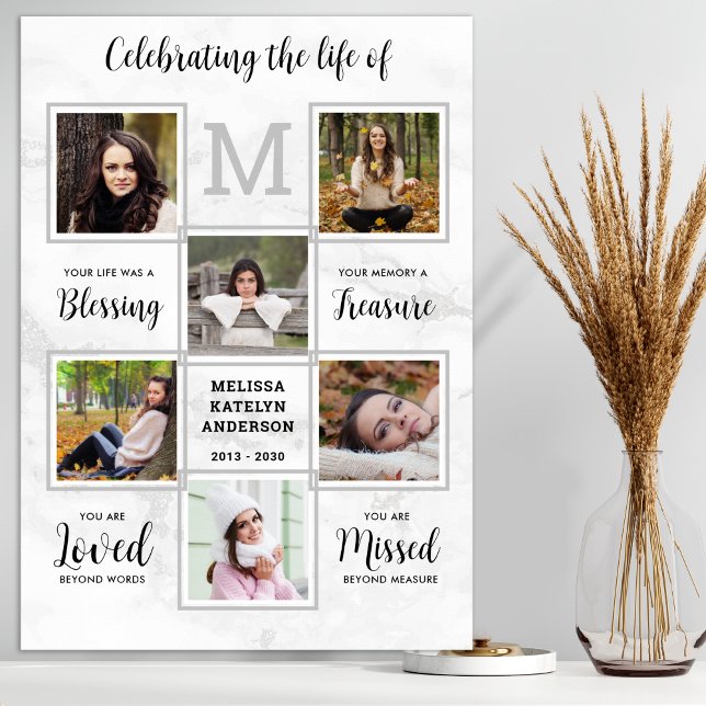 Poster Colagem de Fotos Únicas do Memorial de Mármore Fun (Criador carregado)