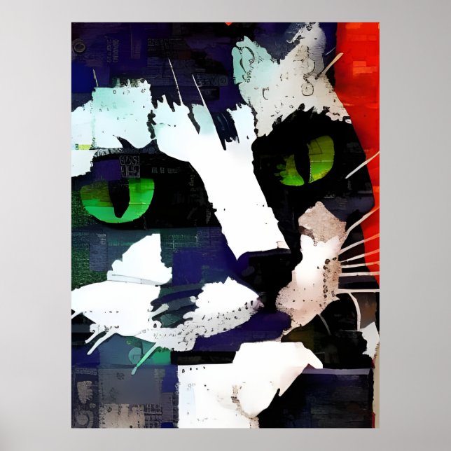 Poster Colagem de Gatos (Frente)