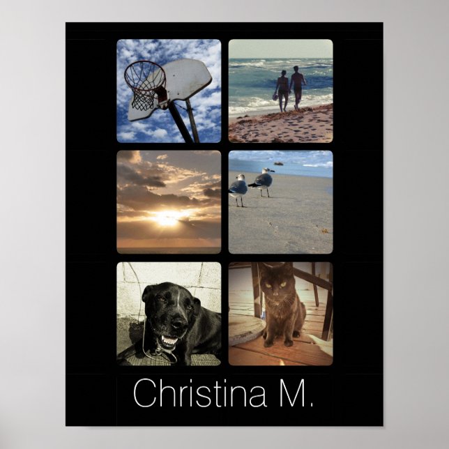 Póster Colagem de Imagens Múltiplas Fotográficas Personal (Frente)